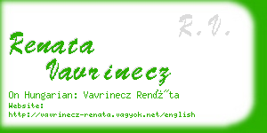 renata vavrinecz business card